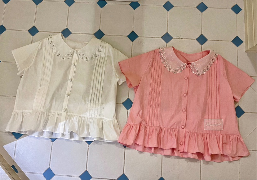 BOUTIQUE-L韓國㊣直郵東大門代購女裝新款推薦25春夏襯衫蕾絲衫BOUTIQUE-L襯衫/蕾絲衫