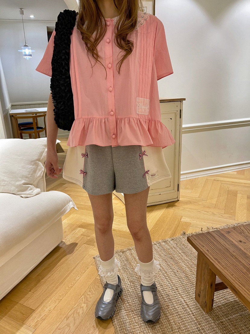BOUTIQUE-L韓國㊣直郵東大門代購女裝新款推薦25春夏襯衫蕾絲衫BOUTIQUE-L襯衫/蕾絲衫