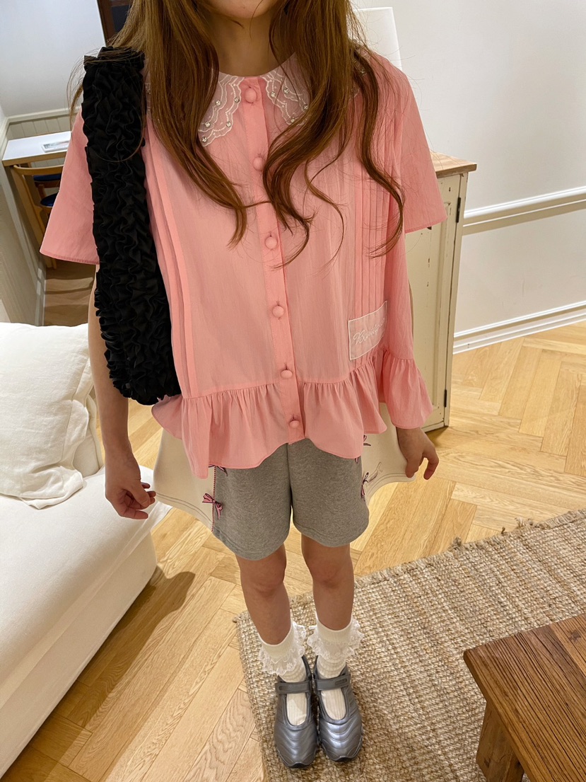BOUTIQUE-L韓國㊣直郵東大門代購女裝新款推薦25春夏襯衫蕾絲衫BOUTIQUE-L襯衫/蕾絲衫