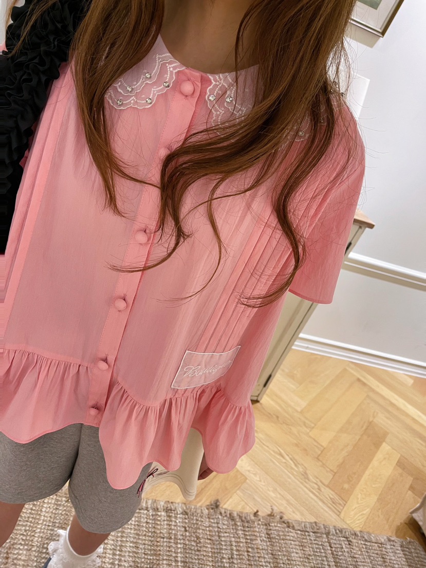 BOUTIQUE-L韓國㊣直郵東大門代購女裝新款推薦25春夏襯衫蕾絲衫BOUTIQUE-L襯衫/蕾絲衫
