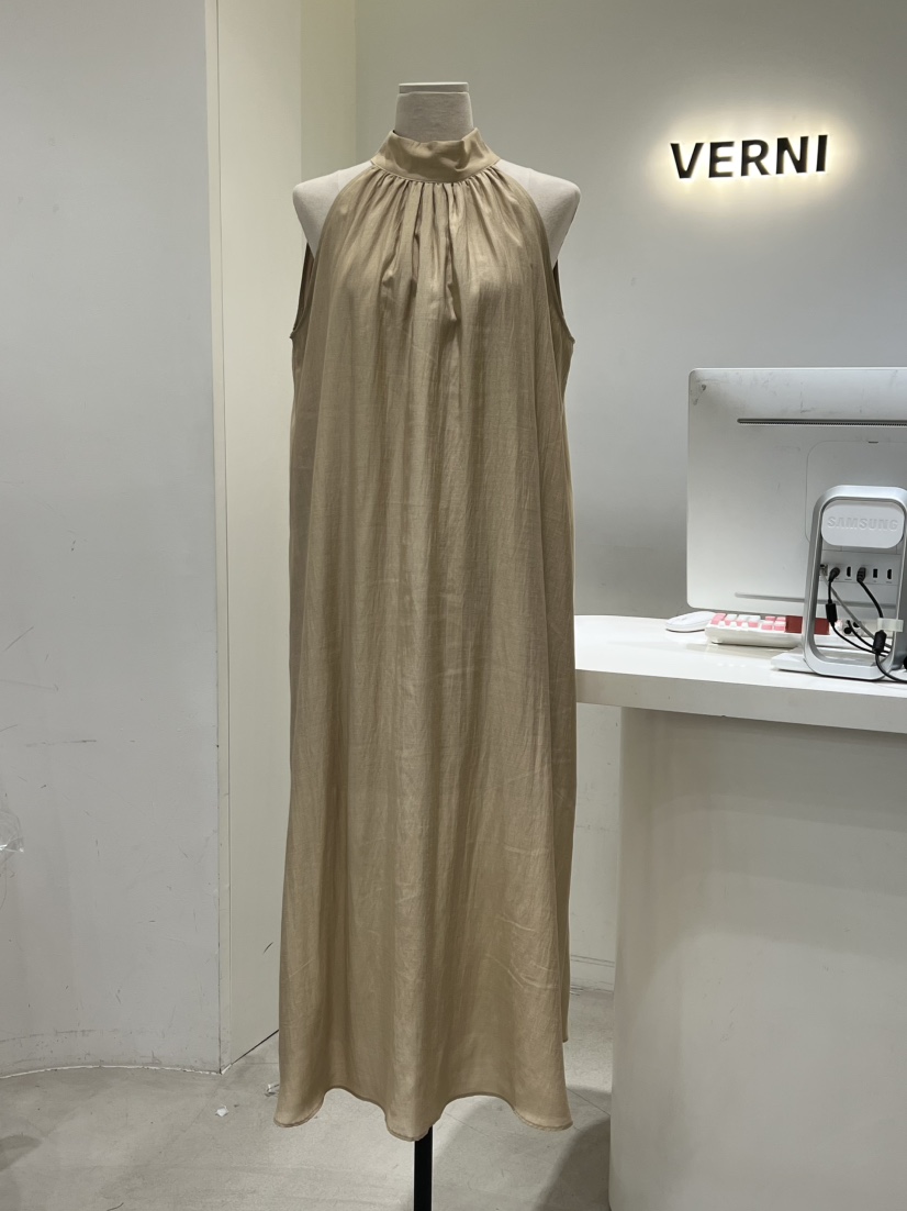 VERNI韓國直郵㊣女裝新款休閑熱賣推薦時尚人氣連衣裙含腰繩VERNI連衣裙