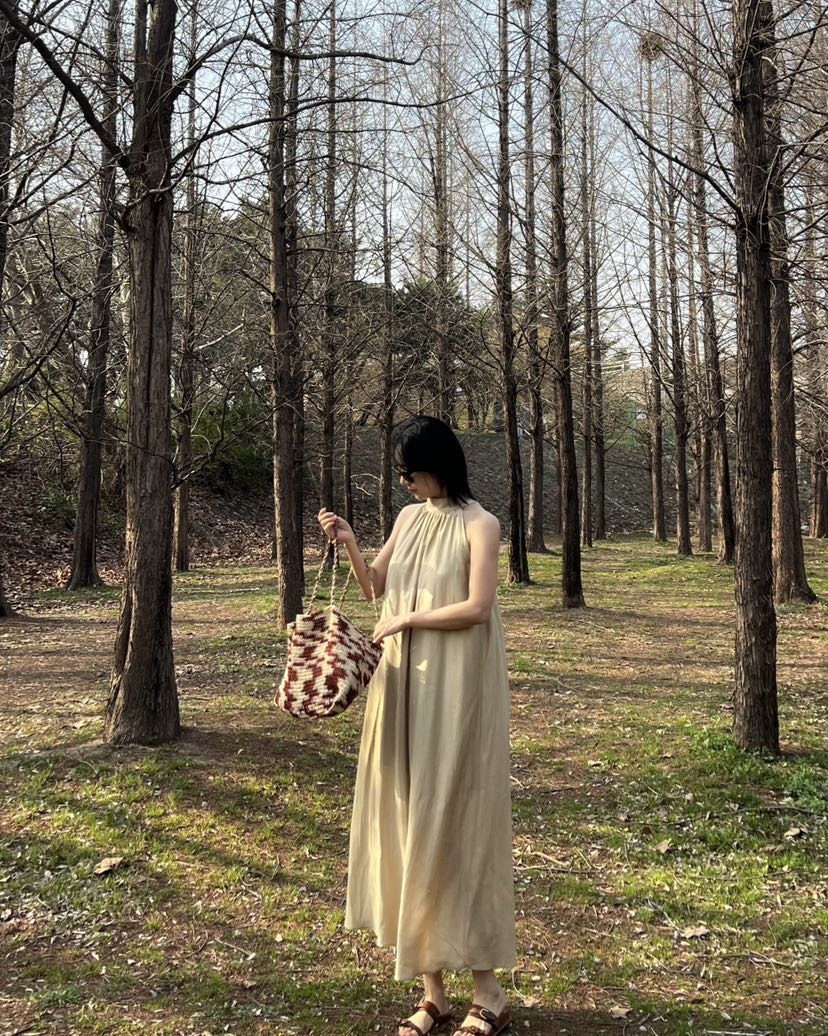 VERNI韓國直郵㊣女裝新款休閑熱賣推薦時尚人氣連衣裙含腰繩VERNI連衣裙