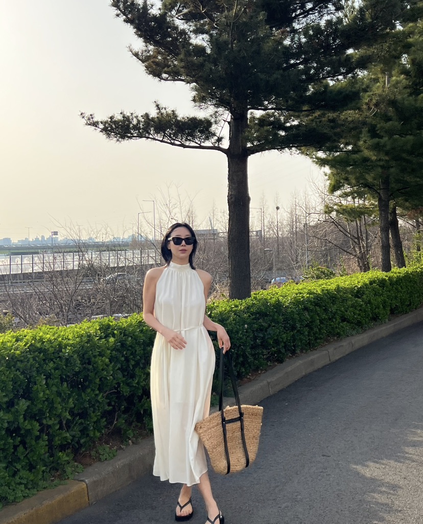 VERNI韓國直郵㊣女裝新款休閑熱賣推薦時尚人氣連衣裙含腰繩VERNI連衣裙