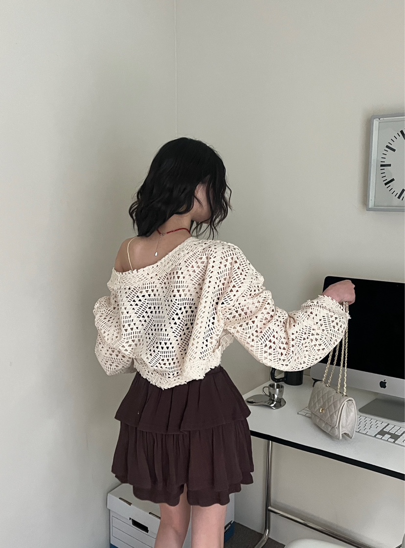 DENVER韓國㊣直郵東大門代購女裝新款時尚25春夏襯衫蕾絲衫DENVER襯衫/蕾絲衫