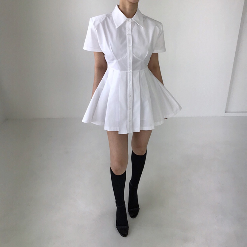 2TWO MOON韓國直郵㊣女裝新品人氣休閑時尚25春夏連衣裙褶皺2TWO MOON連衣裙