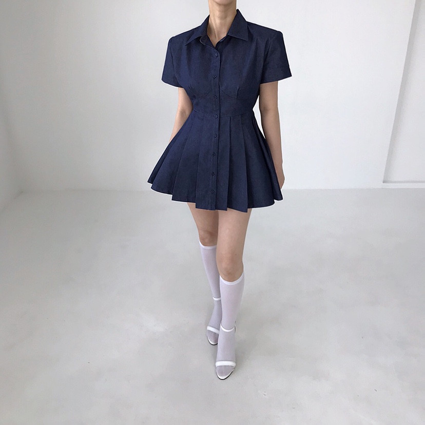 2TWO MOON韓國直郵㊣女裝新品人氣休閑時尚25春夏連衣裙褶皺2TWO MOON連衣裙