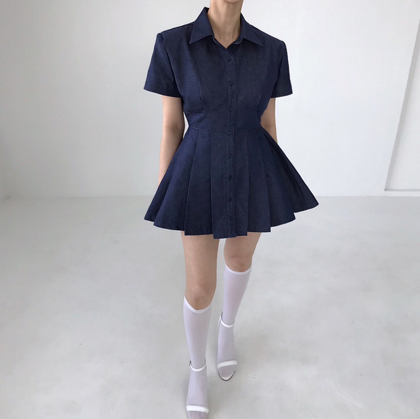 2TWO MOON韓國直郵㊣女裝新品人氣休閑時尚25春夏連衣裙褶皺2TWO MOON連衣裙