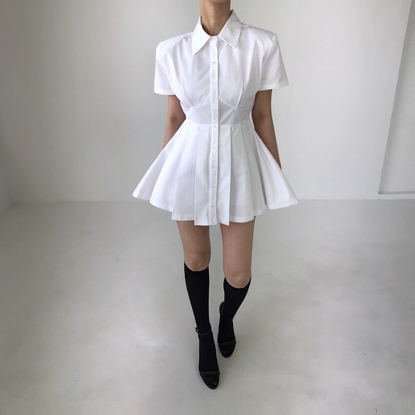 2TWO MOON韓國直郵㊣女裝新品人氣休閑時尚25春夏連衣裙褶皺2TWO MOON連衣裙