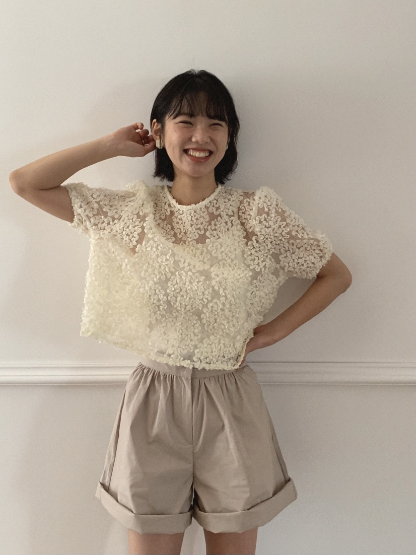 SLAT韓國直郵㊣東大門實拍女裝新款休閑人氣時尚襯衫蕾絲衫SLAT襯衫/蕾絲衫