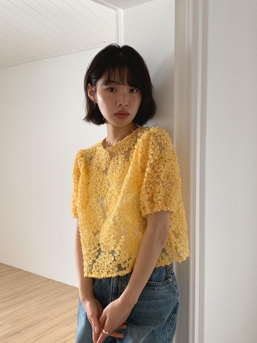 SLAT韓國直郵㊣東大門實拍女裝新款休閑人氣時尚襯衫蕾絲衫SLAT襯衫/蕾絲衫