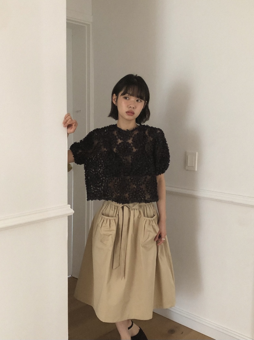 SLAT韓國直郵㊣東大門實拍女裝新款休閑人氣時尚襯衫蕾絲衫SLAT襯衫/蕾絲衫