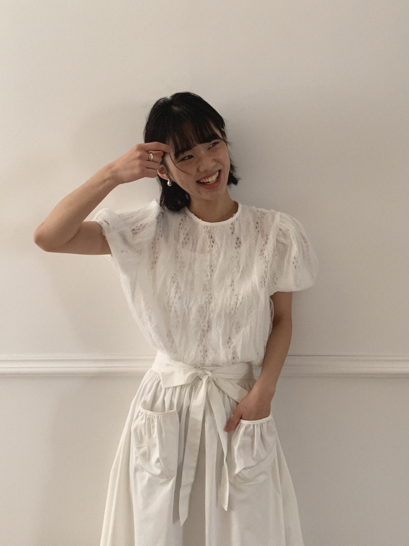 SLAT韓國直郵㊣女裝新款人氣25春夏時尚熱賣休閑襯衫蕾絲衫SLAT襯衫/蕾絲衫