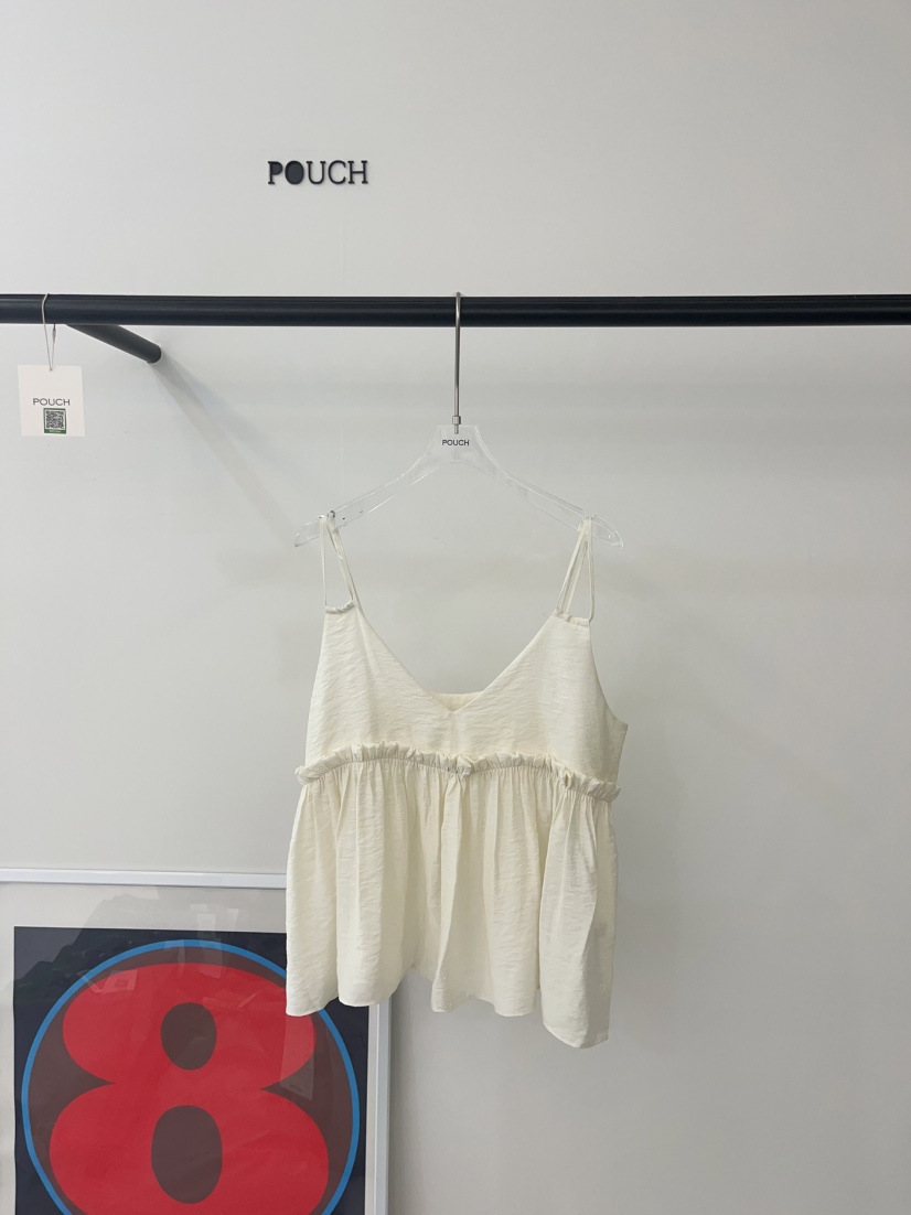 POUCH直郵韓國代購㊣女裝新款25春夏時尚人氣推薦休閑吊帶背心POUCH吊帶/背心圖色2