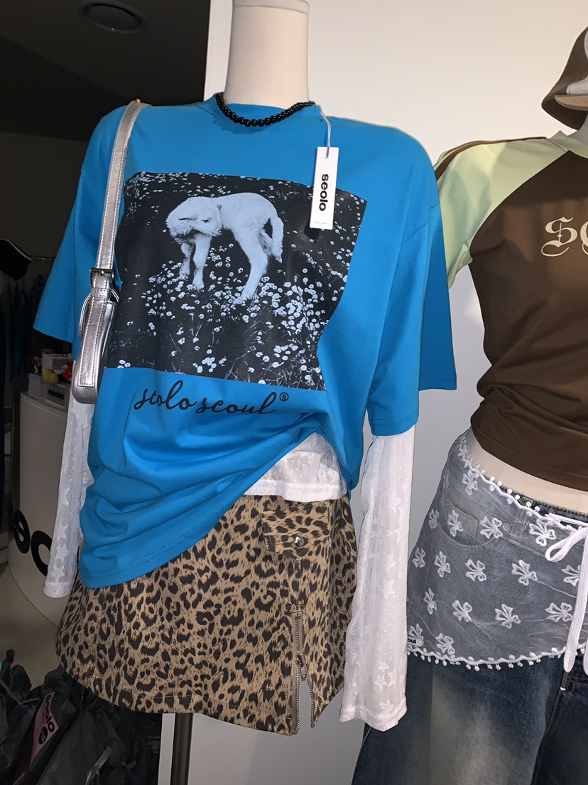 SEOLO韓國㊣直郵東大門代購女裝新品人氣25春夏熱賣休閑T恤Seolo seoulT恤