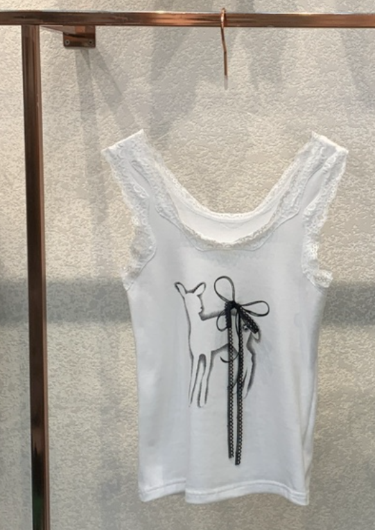SYMBOL韓國㊣直郵東大門代購女裝新款時尚25春夏吊帶背心蝴蝶結SYMBOL吊帶/背心
