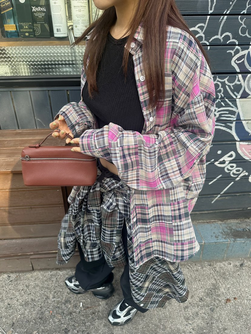 BYRING直郵韓國代購㊣女裝新款休閑熱賣推薦襯衫蕾絲衫格紋BYRING襯衫/蕾絲衫