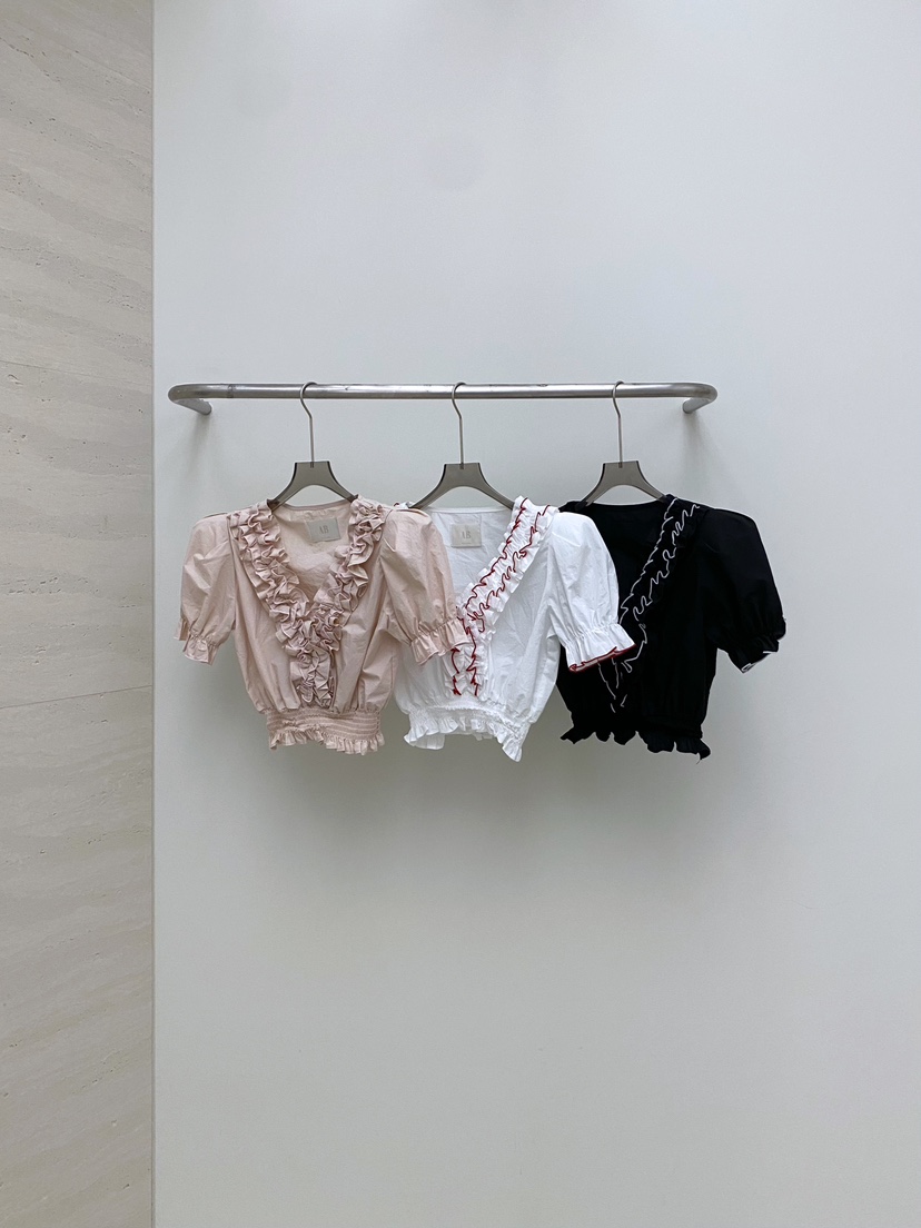 AB韓國㊣直郵東大門代購女裝新品熱賣25春夏推薦襯衫蕾絲衫AB襯衫/蕾絲衫