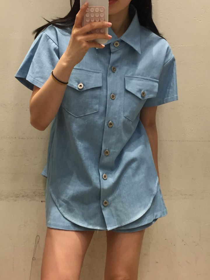 mars直郵韓國代購㊣女裝新品推薦休閑時尚25春夏襯衫蕾絲衫mars襯衫/蕾絲衫