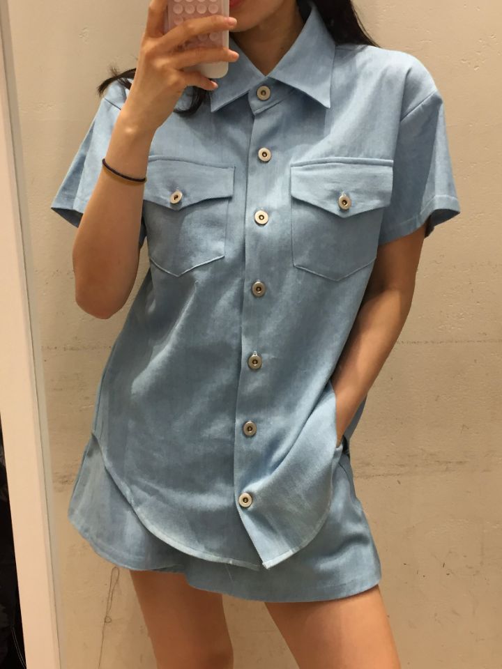 mars直郵韓國代購㊣女裝新品推薦休閑時尚25春夏襯衫蕾絲衫mars襯衫/蕾絲衫