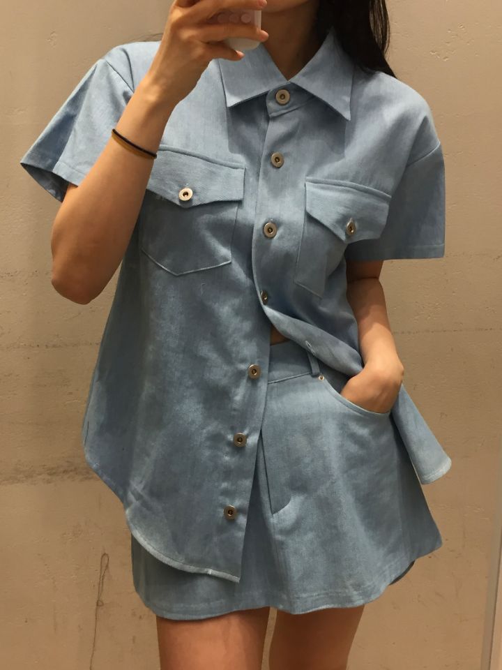 mars直郵韓國代購㊣女裝新品推薦休閑時尚25春夏襯衫蕾絲衫mars襯衫/蕾絲衫
