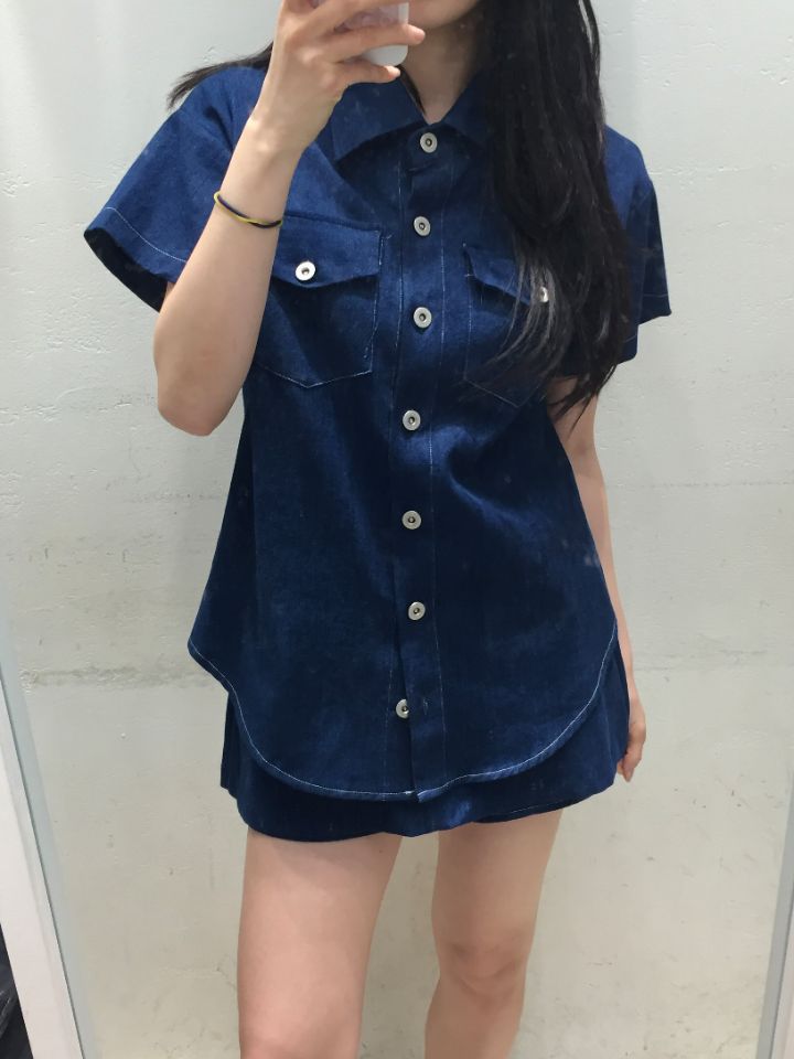 mars直郵韓國代購㊣女裝新品推薦休閑時尚25春夏襯衫蕾絲衫mars襯衫/蕾絲衫圖色2