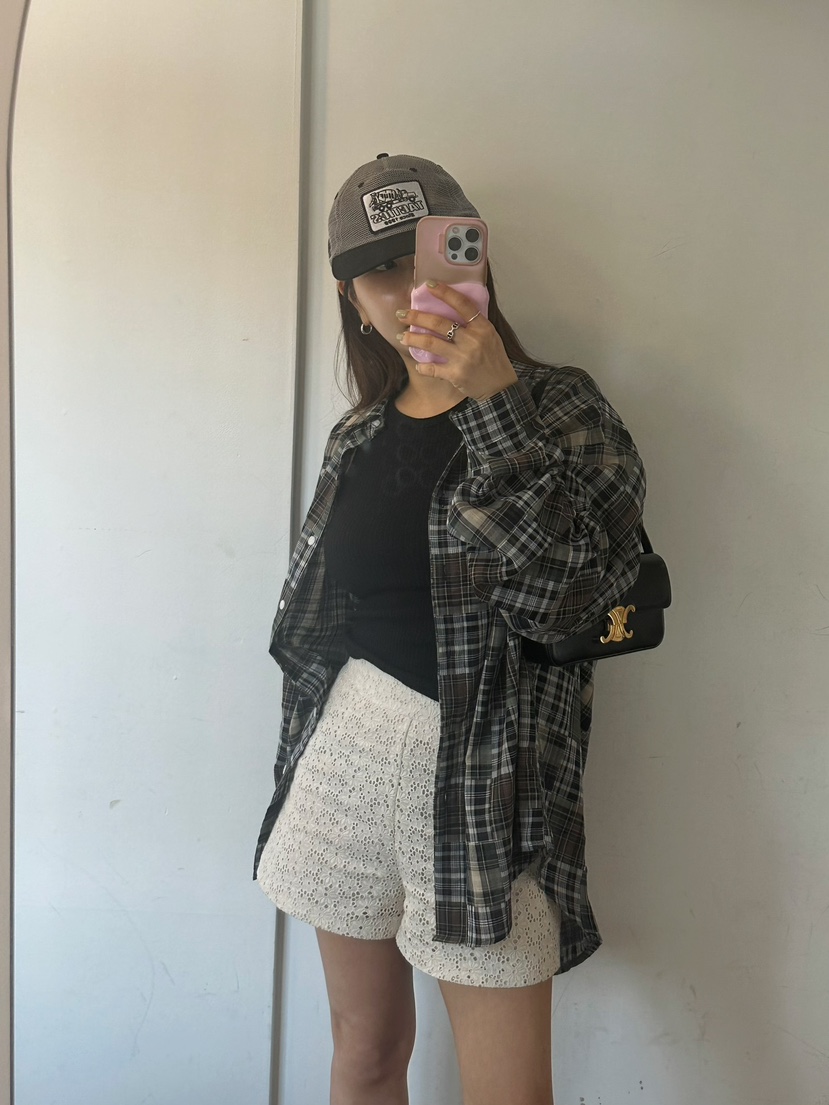 BYRING韓國直郵㊣女裝新款25春夏熱賣時尚休閑人氣短褲蕾絲BYRING短褲