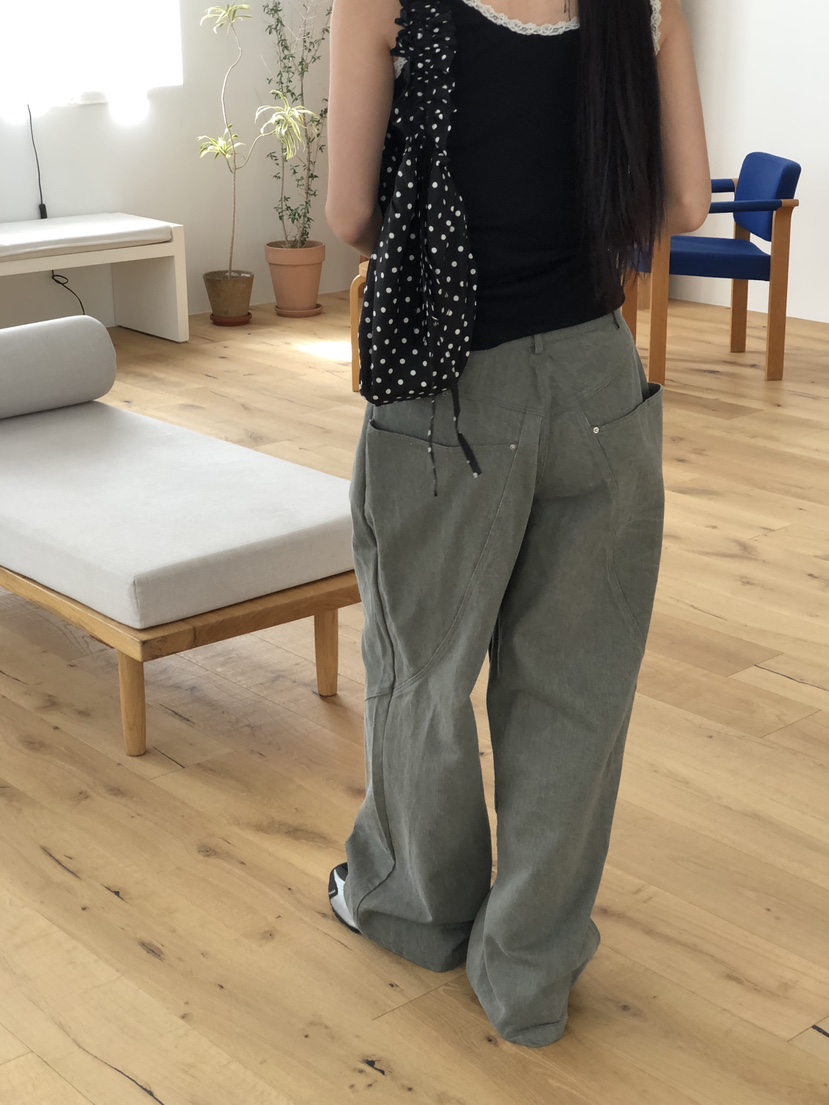 SUNDER MARKET韓國直郵㊣東大門實拍女裝新款推薦25春夏休閑褲SUNDER MARKET休閑褲