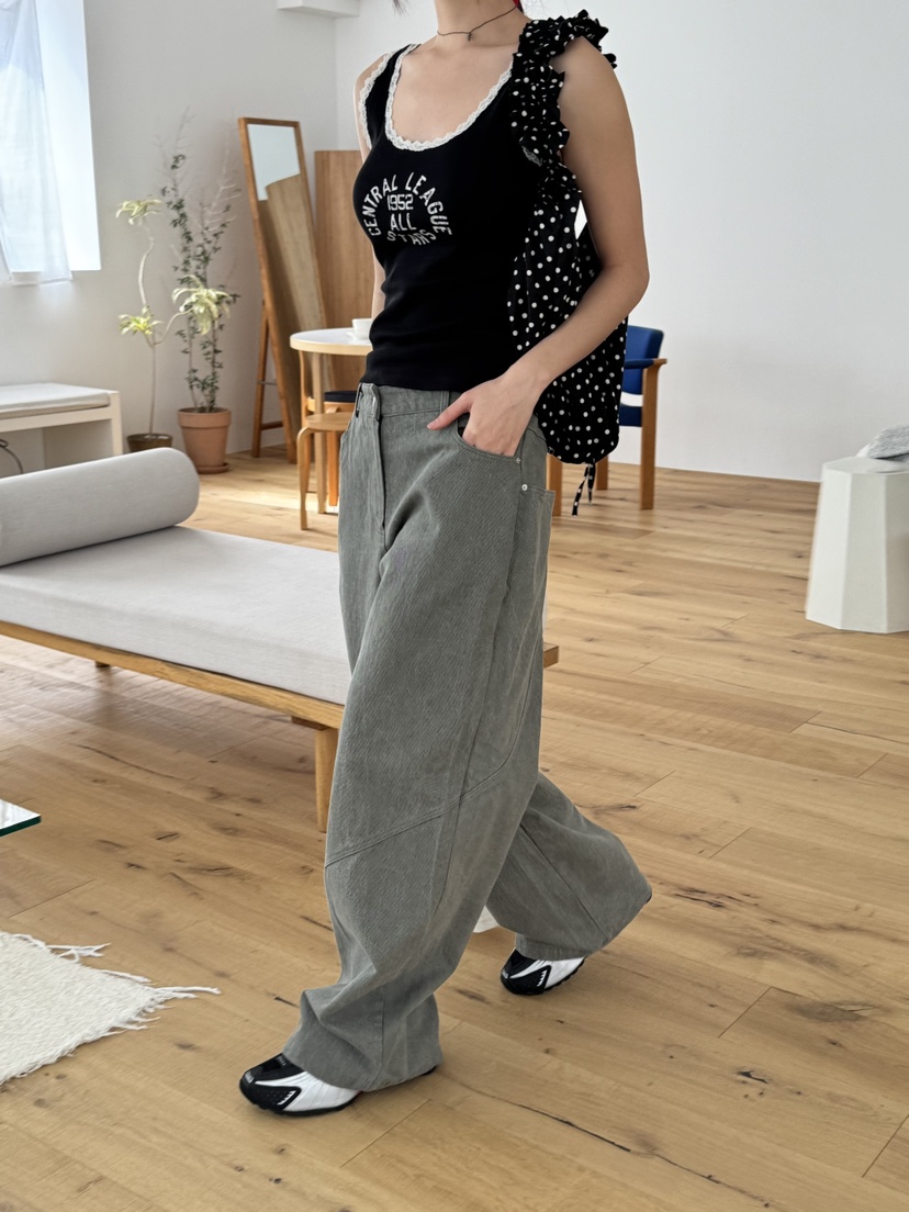 SUNDER MARKET韓國直郵㊣東大門實拍女裝新款推薦25春夏休閑褲SUNDER MARKET休閑褲