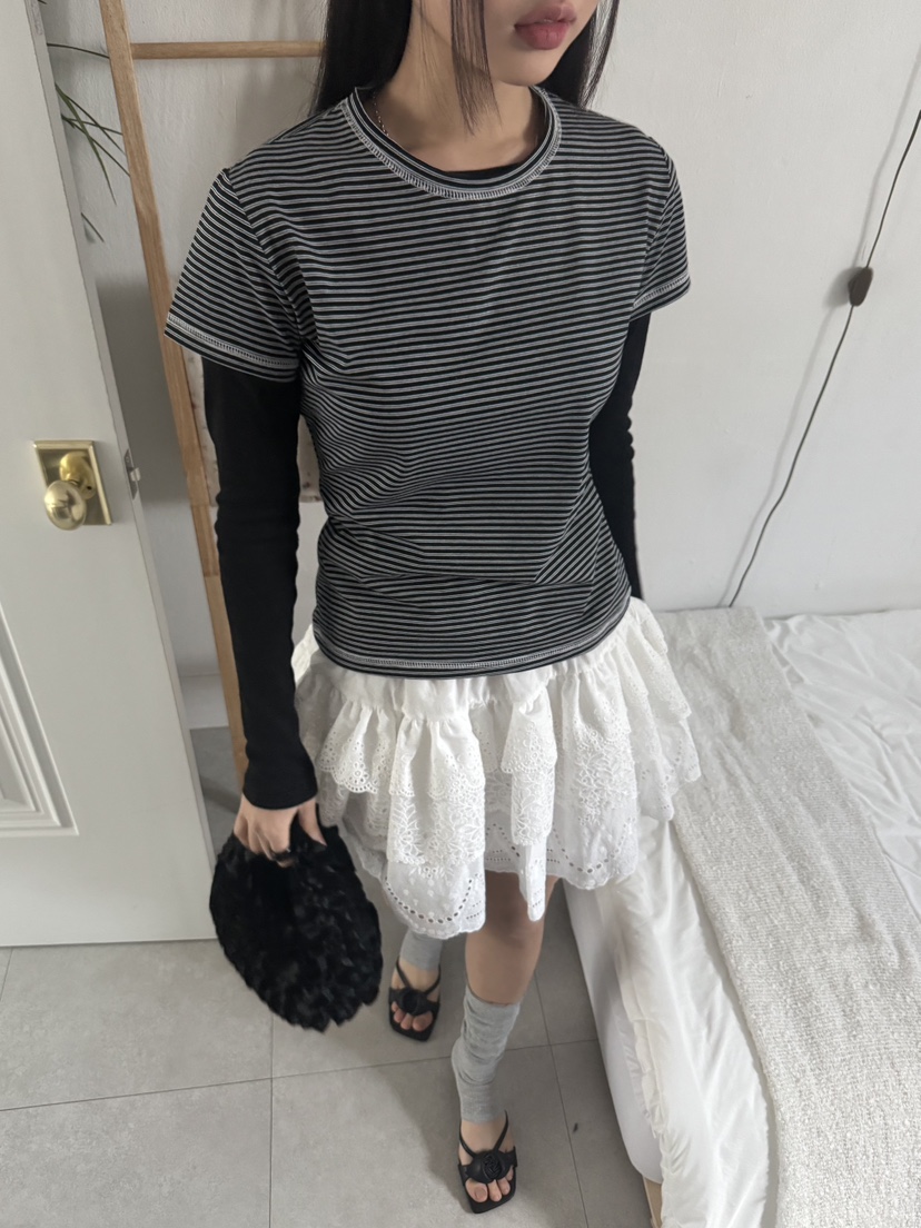 SUNDER MARKET韓國直郵㊣東大門實拍女裝新款25春夏熱賣T恤SUNDER MARKETT恤圖色3
