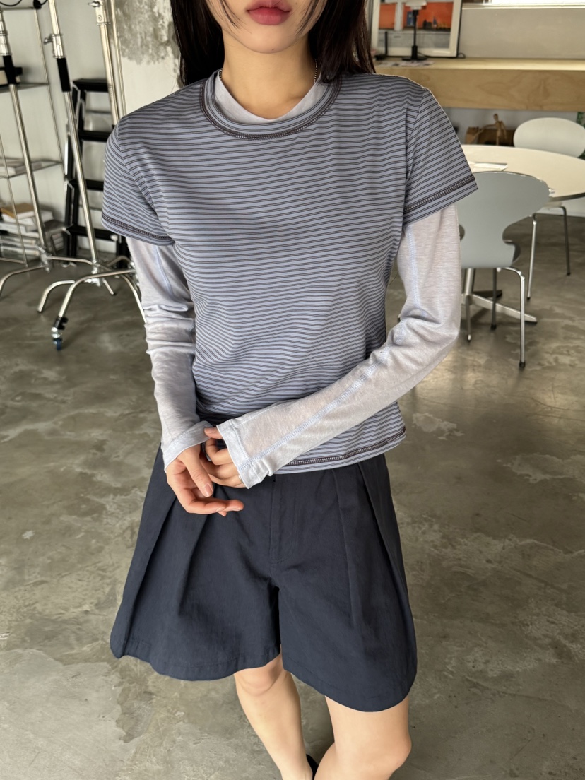 SUNDER MARKET韓國直郵㊣東大門實拍女裝新款25春夏熱賣T恤SUNDER MARKETT恤圖色4