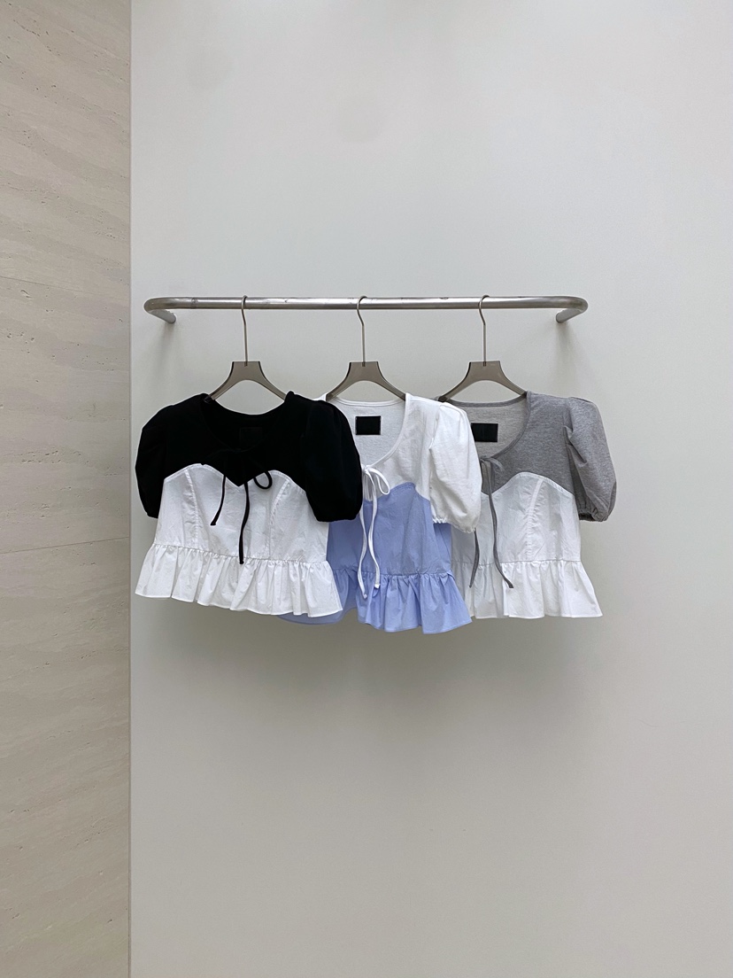 AB韓國㊣直郵東大門代購女裝新品休閑時尚人氣熱賣襯衫蕾絲衫AB襯衫/蕾絲衫