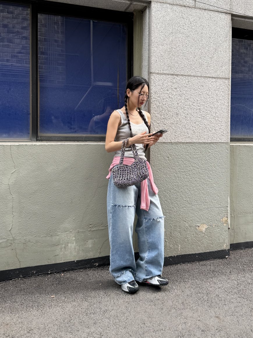 SUNDER MARKET韓國直郵㊣女裝新品熱賣人氣時尚休閑牛仔褲SUNDER MARKET牛仔褲