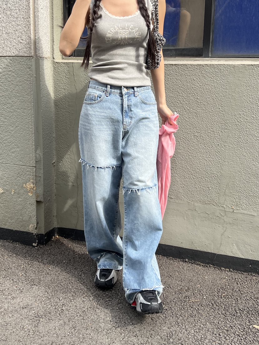 SUNDER MARKET韓國直郵㊣女裝新品熱賣人氣時尚休閑牛仔褲SUNDER MARKET牛仔褲