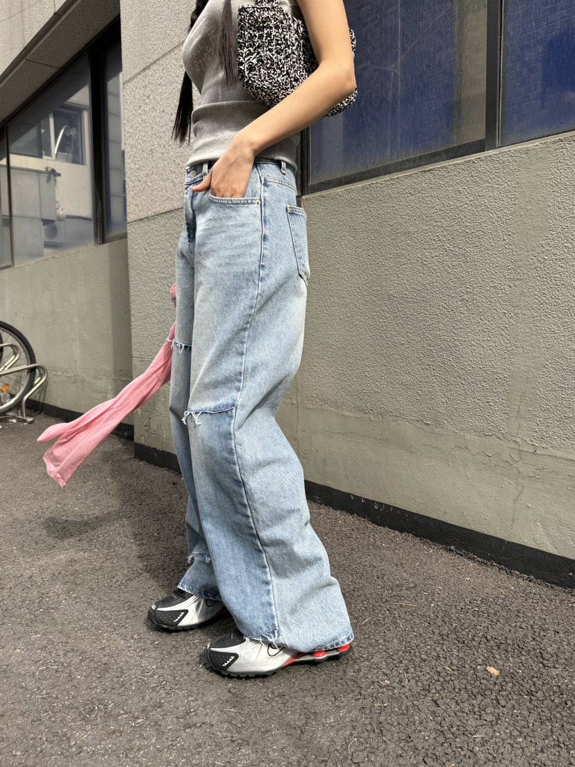 SUNDER MARKET韓國直郵㊣女裝新品熱賣人氣時尚休閑牛仔褲SUNDER MARKET牛仔褲