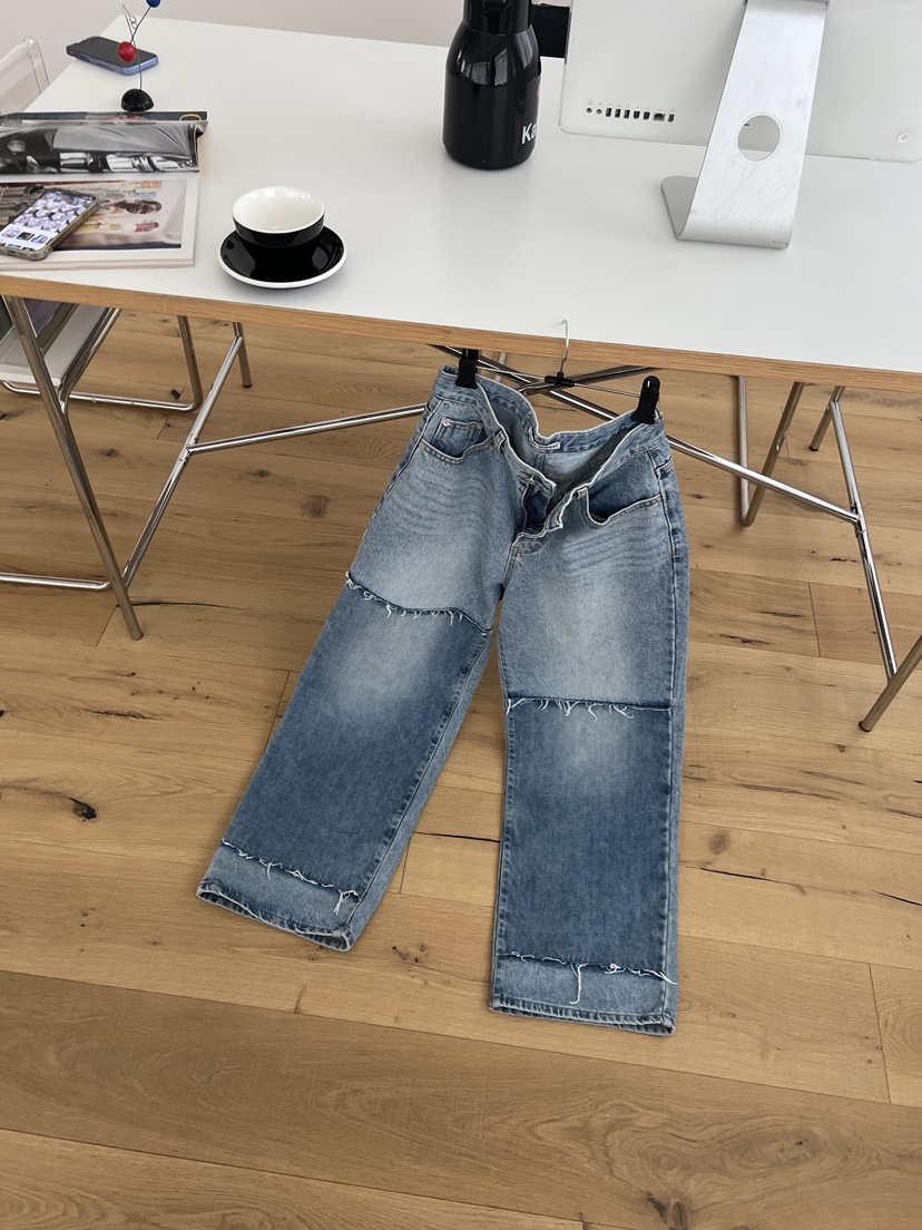 SUNDER MARKET韓國直郵㊣女裝新品熱賣人氣時尚休閑牛仔褲SUNDER MARKET牛仔褲