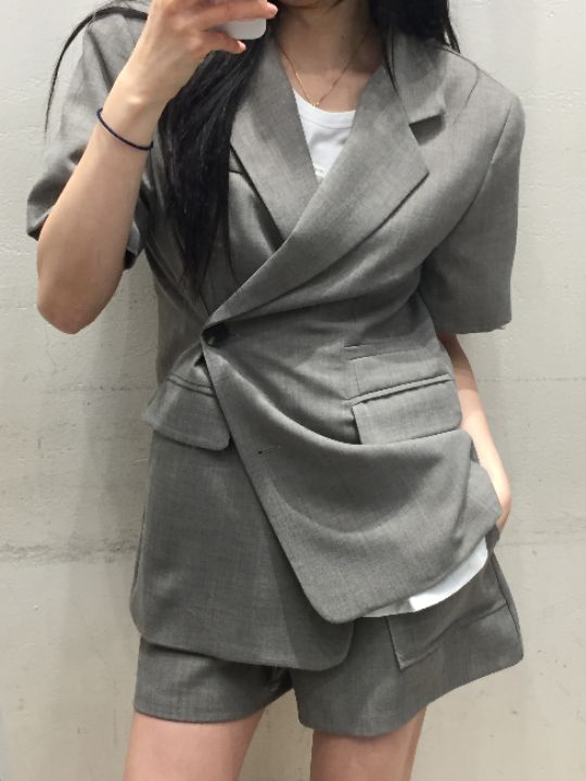 mars直郵韓國代購㊣女裝新品時尚休閑人氣推薦熱賣夾克亞麻mars夾克