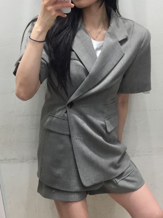 mars直郵韓國代購㊣女裝新品時尚休閑人氣推薦熱賣夾克亞麻mars夾克