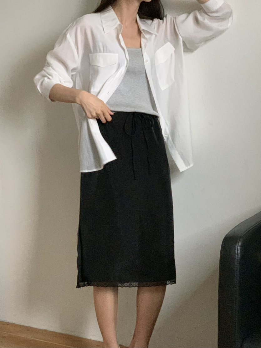 NOTICE韓國代購女裝新品推薦人氣真品職業半身裙中短裙蕾絲NOTICE半身裙/中短裙
