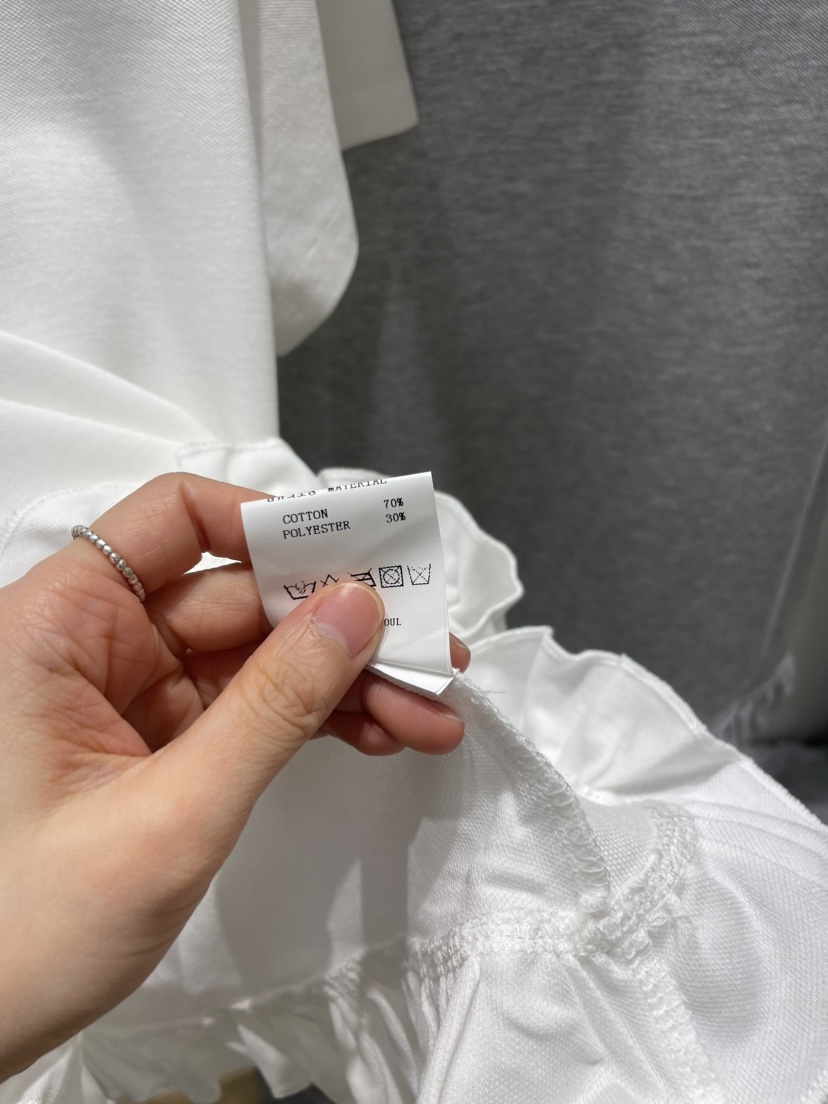 NEOUL韓國代購女裝新品推薦25春夏熱賣休閑真品時尚職業T恤NEOUL/ahin雙領標簽T恤