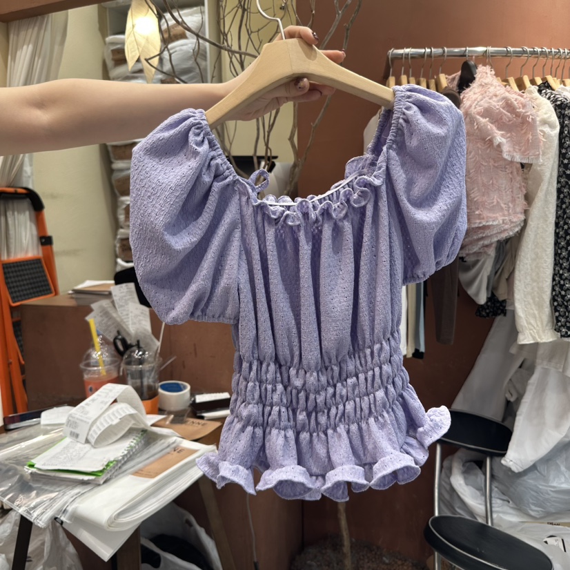 MIENNE東大門實拍女士新款25春夏真品熱賣休閑時尚襯衫蕾絲衫MIENNE襯衫/蕾絲衫