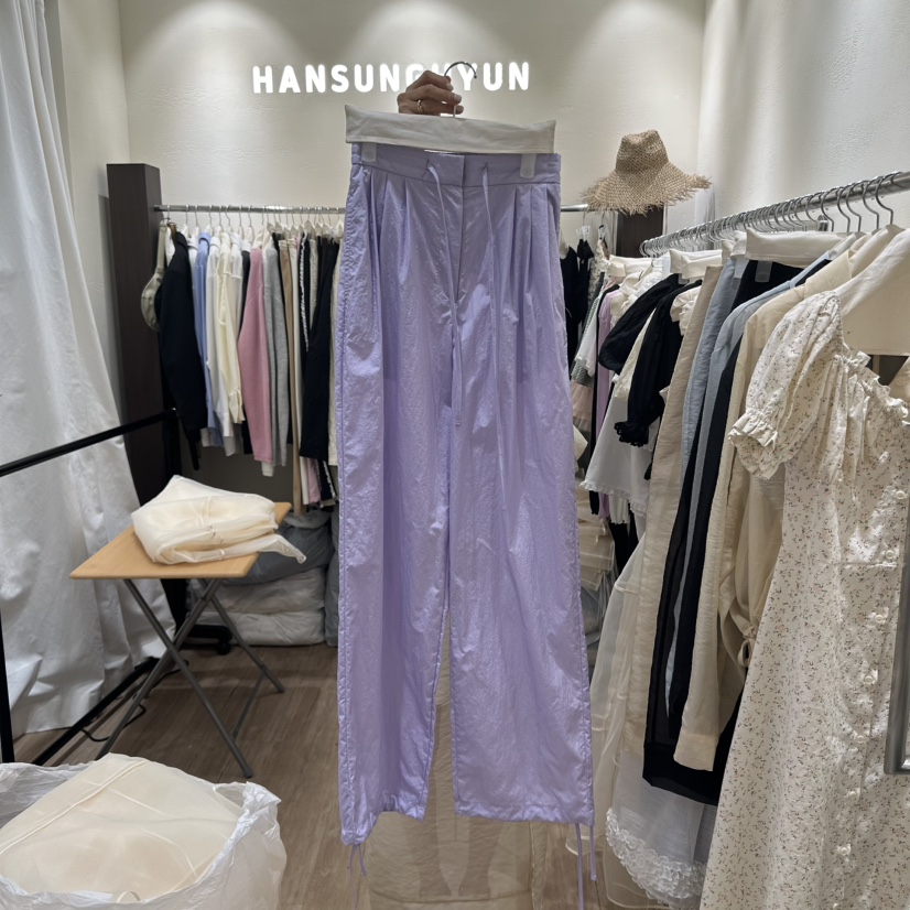 HANSUNGHYUN東大門實拍女士新品時尚25春夏職業熱賣推薦休閑褲HANSUNGHYUN休閑褲