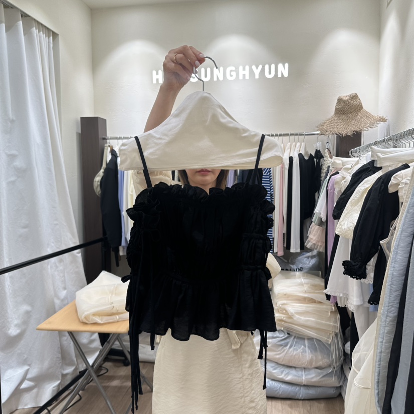 HANSUNGHYUN韓國㊣直郵東大門代購女裝新款休閑時尚吊帶背心HANSUNGHYUN吊帶/背心圖色2