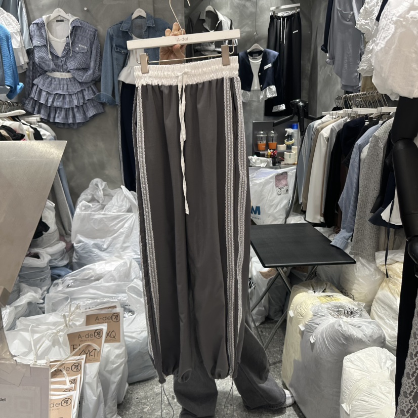 A-DEL直郵韓國代購㊣女裝新款推薦人氣熱賣25春夏休閑休閑褲A-DEL休閑褲圖色1