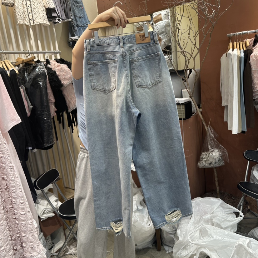 MIENNE直郵韓國代購㊣女裝新品25春夏推薦休閑時尚牛仔褲紐扣MIENNE牛仔褲