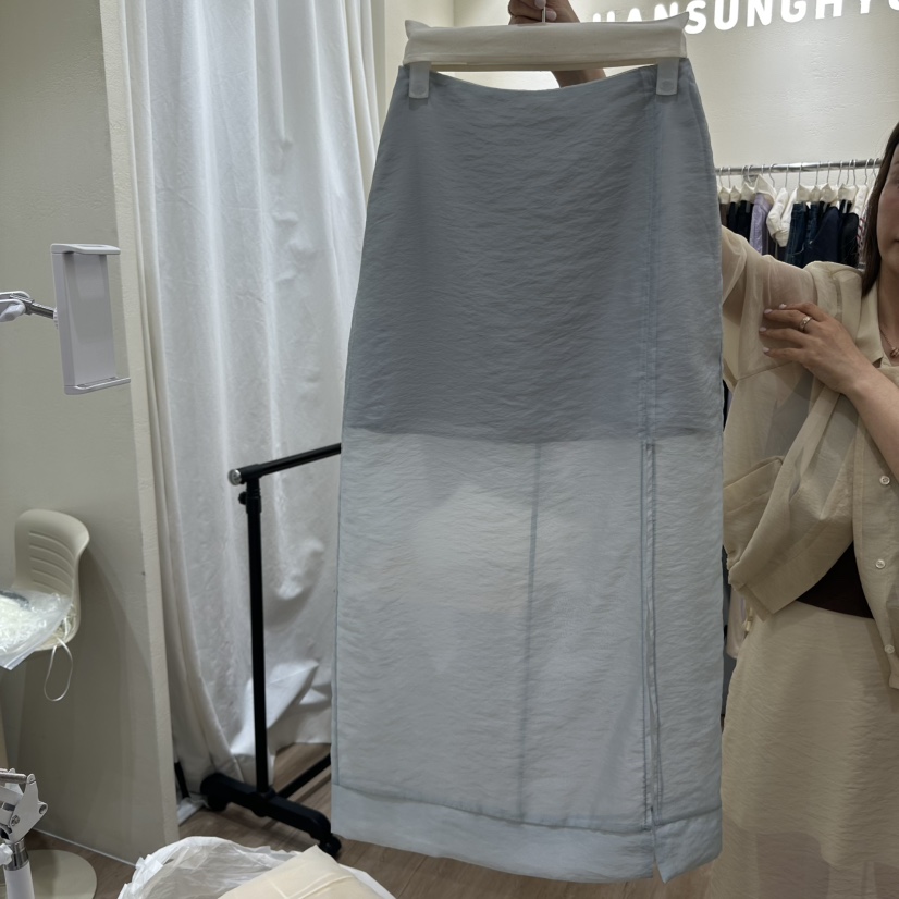 HANSUNGHYUN韓國直郵㊣東大門實拍女裝新款推薦25春夏時尚長裙HANSUNGHYUN長裙圖色3