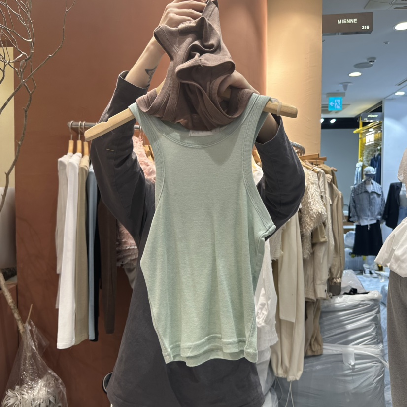 MIENNE韓國直郵㊣東大門實拍女裝新款時尚人氣推薦吊帶背心MIENNE吊帶/背心圖色5