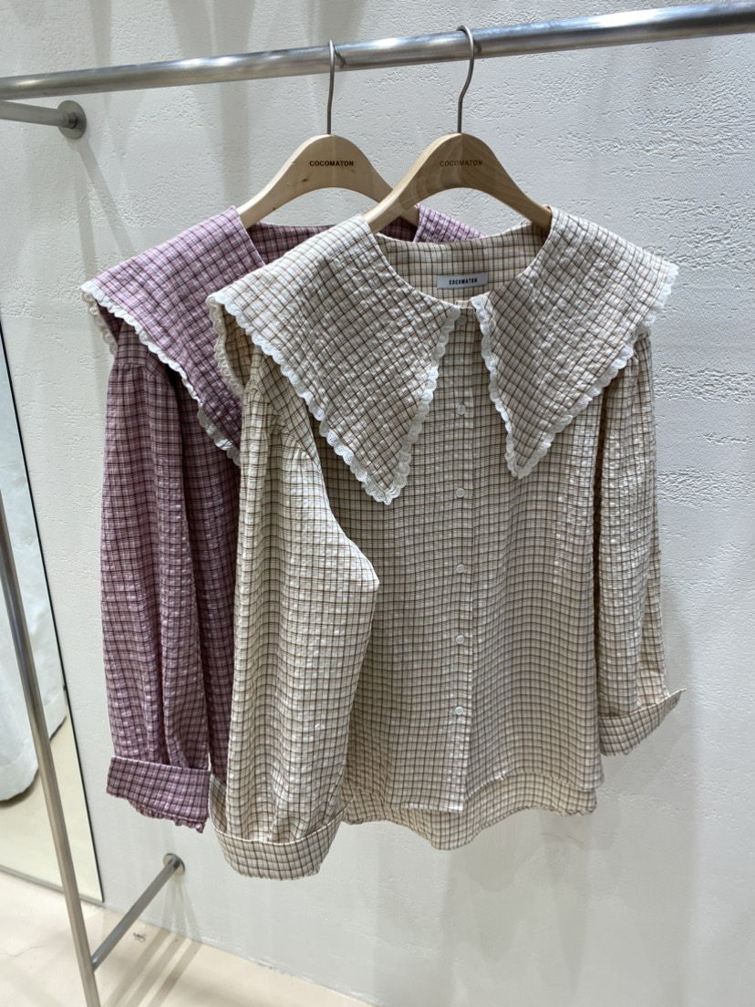 COCOMATON直郵韓國代購㊣女裝新款時尚25春夏熱賣襯衫蕾絲衫COCOMATON襯衫/蕾絲衫