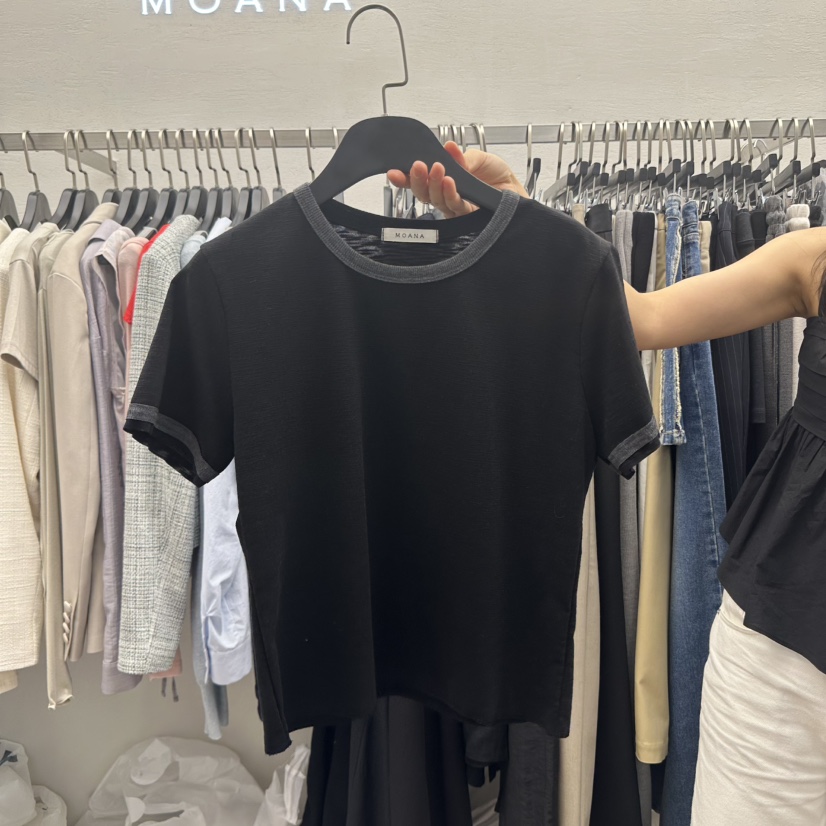 MOANA韓國㊣直郵東大門代購女裝新款25春夏休閑時尚熱賣T恤MOANAT恤圖色3