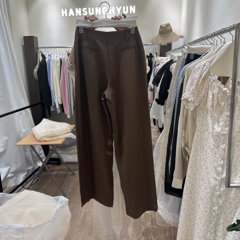 HANSUNGHYUN直郵韓國代購㊣女裝新品人氣熱賣休閑時尚休閑褲HANSUNGHYUN休閑褲