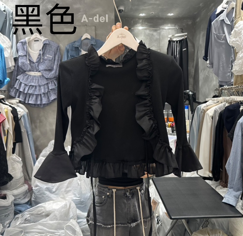 A-DEL直郵韓國代購㊣女裝新款推薦時尚熱賣25春夏襯衫蕾絲衫A-DEL襯衫/蕾絲衫圖色3